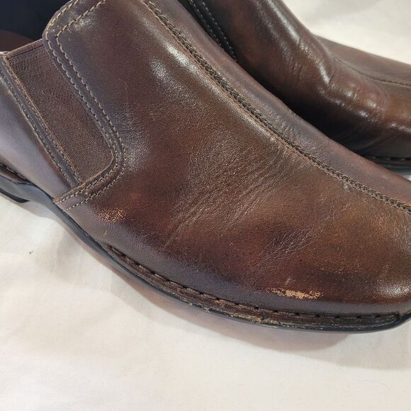 Cole Haan Size 8 Brown Zeno II Men\'s Slip On Leather Dress Shoes Loafer